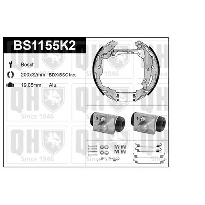 Photo Kit de freins, freins à tambours QUINTON HAZELL BS1155K2