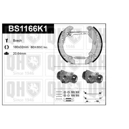 Фото Комплект тормозных колодок QUINTON HAZELL BS1166K1