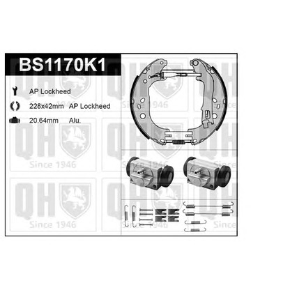 Photo Brake Set, drum brakes QUINTON HAZELL BS1170K1