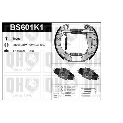 Foto Kit frenos, disco de tambor QUINTON HAZELL BS601K1