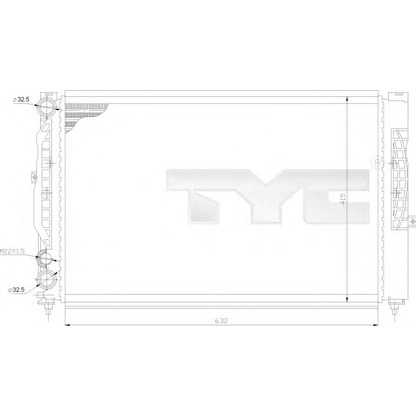 Foto Kühler, Motorkühlung TYC 7020011