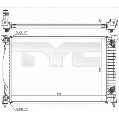 Photo Radiateur, refroidissement du moteur TYC 7020014