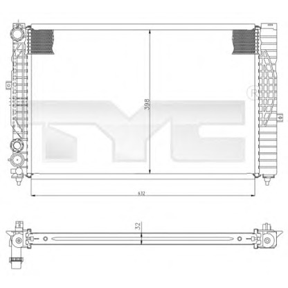 Photo Radiateur, refroidissement du moteur TYC 7020034