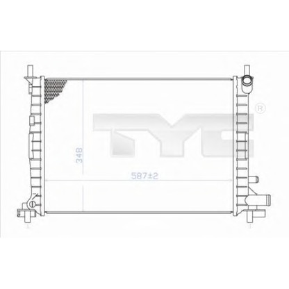 Photo Radiator, engine cooling TYC 7100051