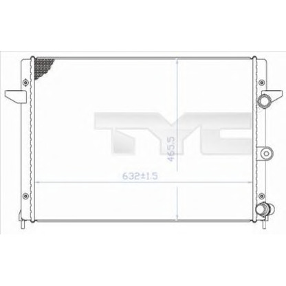 Foto Radiatore, Raffreddamento motore TYC 7370006