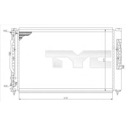 Foto Radiador, refrigeración del motor TYC 7370007