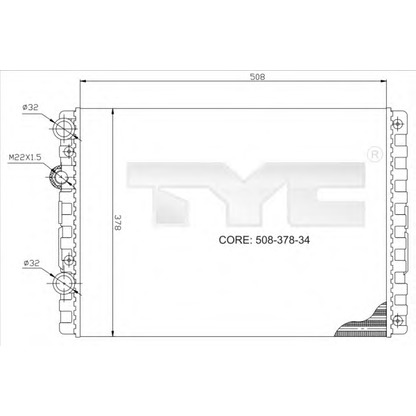 Photo Radiateur, refroidissement du moteur TYC 7370024