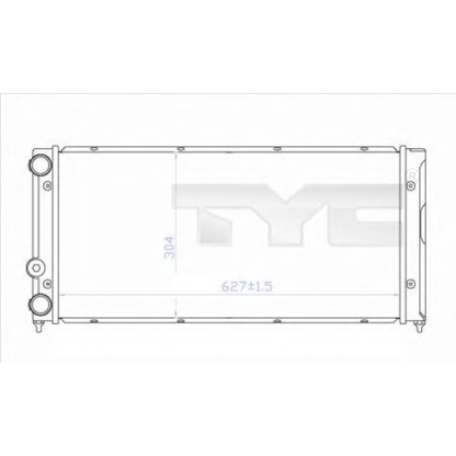 Фото Радиатор, охлаждение двигателя TYC 7370035