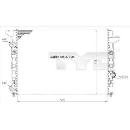 Foto Radiatore, Raffreddamento motore TYC 7370037