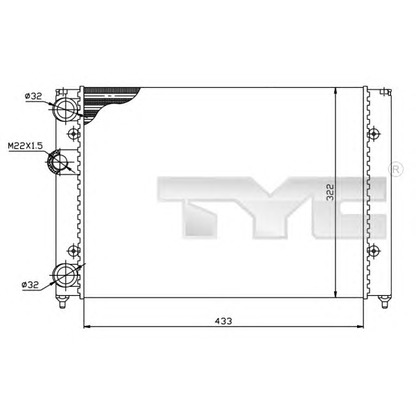 Photo Radiateur, refroidissement du moteur TYC 7370039