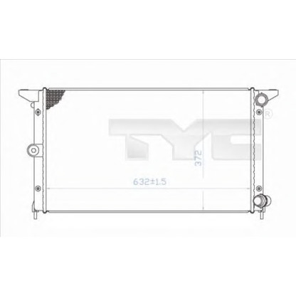 Foto Radiatore, Raffreddamento motore TYC 7370043