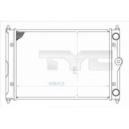 Foto Radiador, refrigeración del motor TYC 7370044