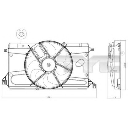 Photo Fan, radiator TYC 8200002