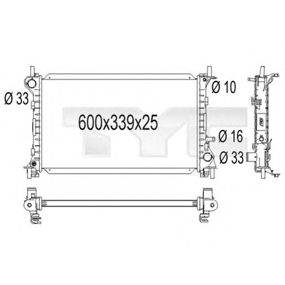 Foto Radiatore, Raffreddamento motore TYC 7101001