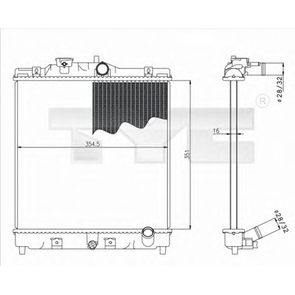 Foto Radiatore, Raffreddamento motore TYC 7120052