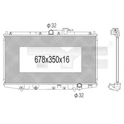 Photo Radiator, engine cooling TYC 7121002