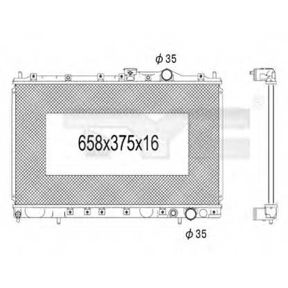 Photo Radiator, engine cooling TYC 7231001