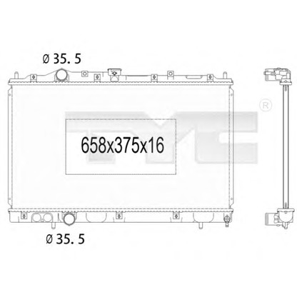 Photo Radiateur, refroidissement du moteur TYC 7231009