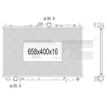 Foto Radiador, refrigeración del motor TYC 7231010