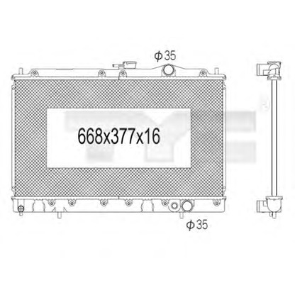 Photo Radiateur, refroidissement du moteur TYC 7231016