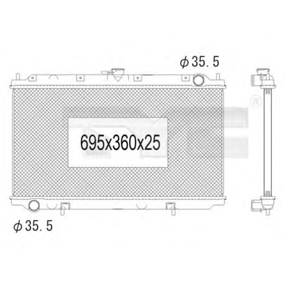 Photo Radiateur, refroidissement du moteur TYC 7241003