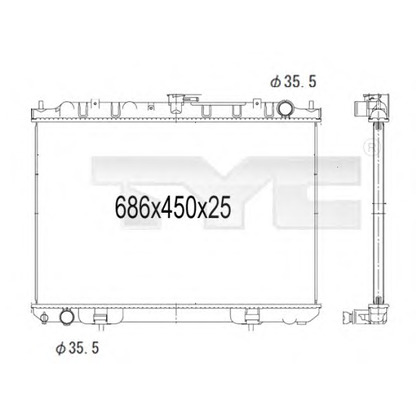 Photo Radiateur, refroidissement du moteur TYC 7241008