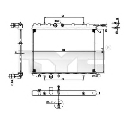 Photo Radiateur, refroidissement du moteur TYC 7260016