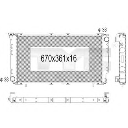 Foto Radiador, refrigeración del motor TYC 7341002