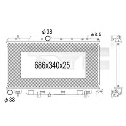 Foto Radiatore, Raffreddamento motore TYC 7341008