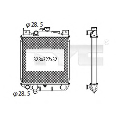 Photo Radiateur, refroidissement du moteur TYC 7351005