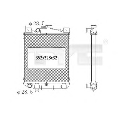 Foto Radiatore, Raffreddamento motore TYC 7351008