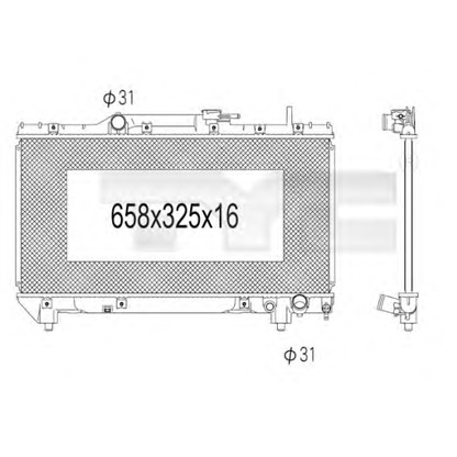 Photo Radiator, engine cooling TYC 7361001