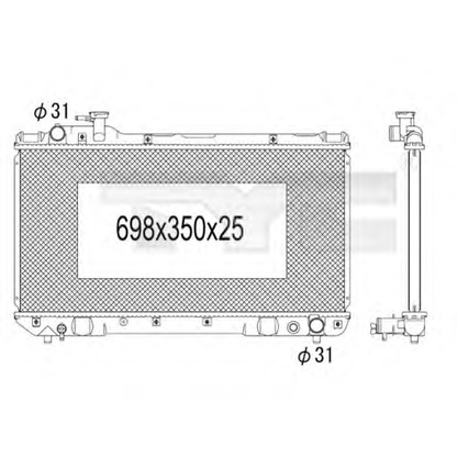 Photo Radiator, engine cooling TYC 7361017