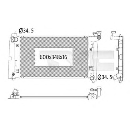 Foto Radiatore, Raffreddamento motore TYC 7361020