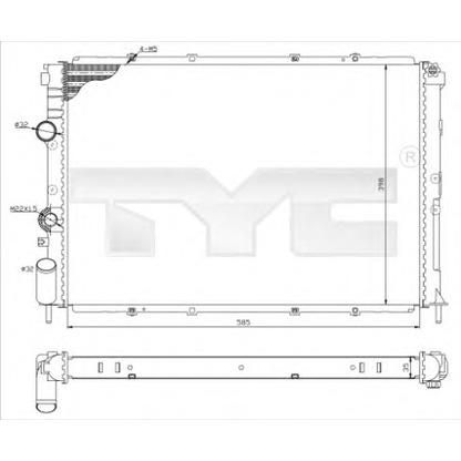 Photo Radiator, engine cooling TYC 7280025R