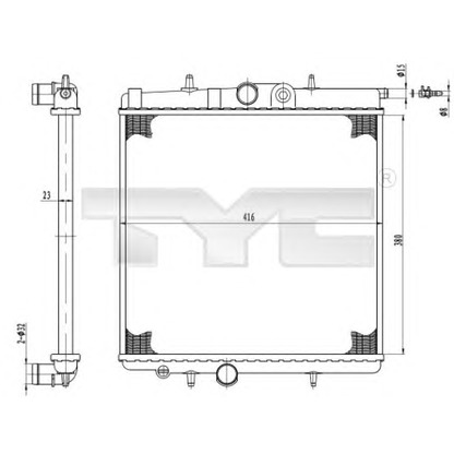 Foto Radiatore, Raffreddamento motore TYC 7260017R