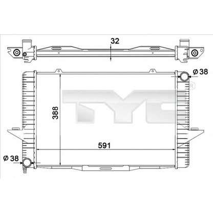Фото Радиатор, охлаждение двигателя TYC 7380001