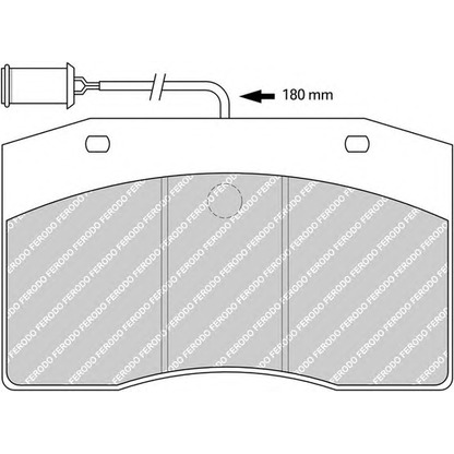 Фото Комплект тормозных колодок, дисковый тормоз FERODO FCV801