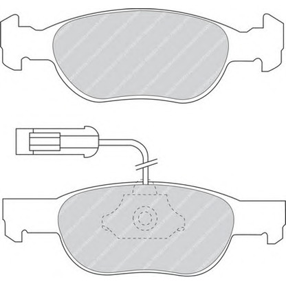 Фото Комплект тормозных колодок, дисковый тормоз FERODO FDB1040
