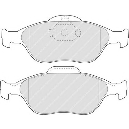Фото Комплект тормозных колодок, дисковый тормоз FERODO FDB1394