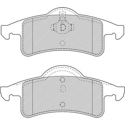 Фото Комплект тормозных колодок, дисковый тормоз FERODO FDB1524