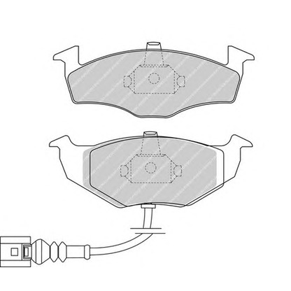 Фото Комплект тормозных колодок, дисковый тормоз FERODO FDB1634