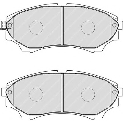 Фото Комплект тормозных колодок, дисковый тормоз FERODO FDB1817