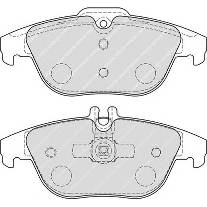 Фото Комплект тормозных колодок, дисковый тормоз FERODO FDB1980