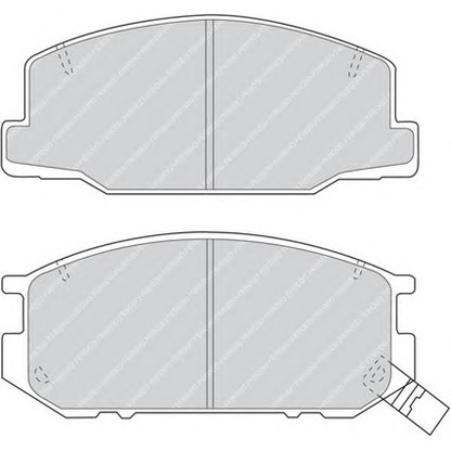 Фото Комплект тормозных колодок, дисковый тормоз FERODO FDB932