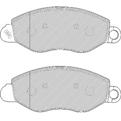 Фото Комплект тормозных колодок, дисковый тормоз FERODO FVR1461