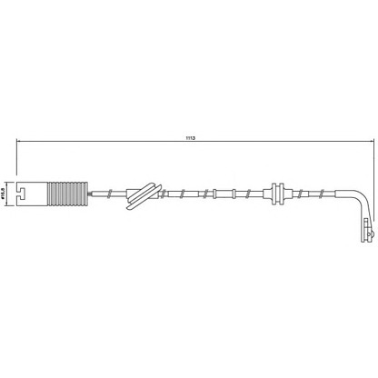 Photo Warning Contact, brake pad wear FERODO FWI284