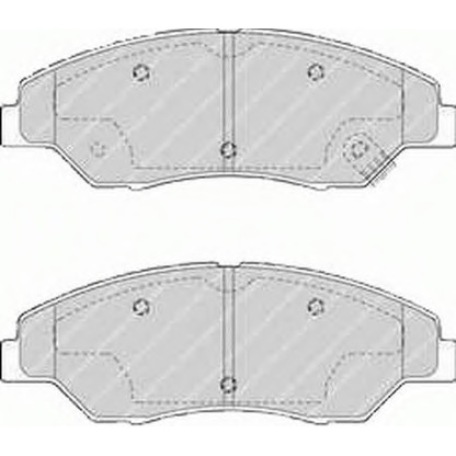 Фото Комплект тормозных колодок, дисковый тормоз FERODO FSL1536