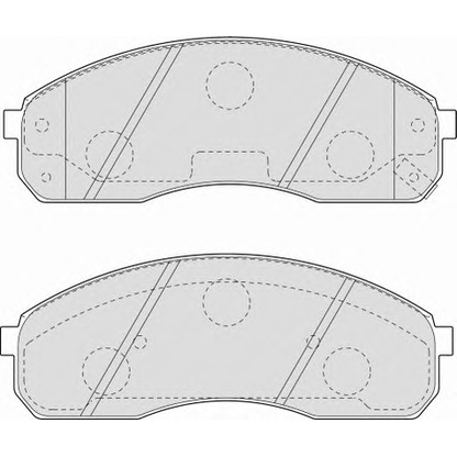 Фото Комплект тормозных колодок, дисковый тормоз FERODO FSL1595