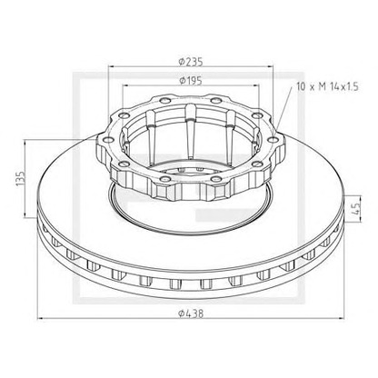 Photo Brake Disc PE Automotive 01628400A